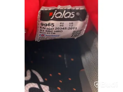 Skyddssko Jalas, 9965 Exalter Easyroll, stl. 46, svart/röd,