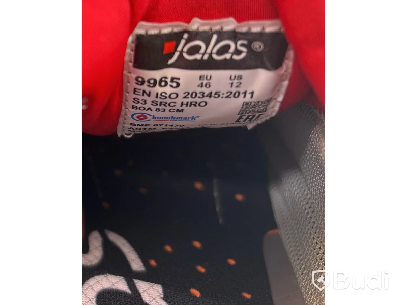 Skyddssko Jalas, 9965 Exalter Easyroll, stl. 46, svart/röd,