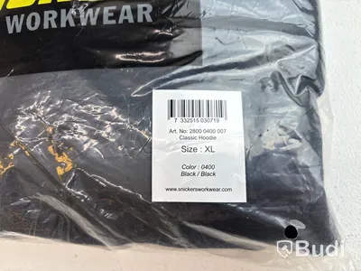 Hoodie och t-shirt Snickers, stl. XL, svarta