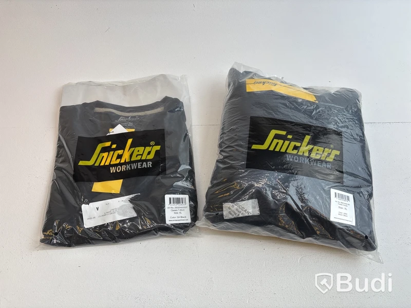 Hoodie och t-shirt Snickers, stl. XL, svarta