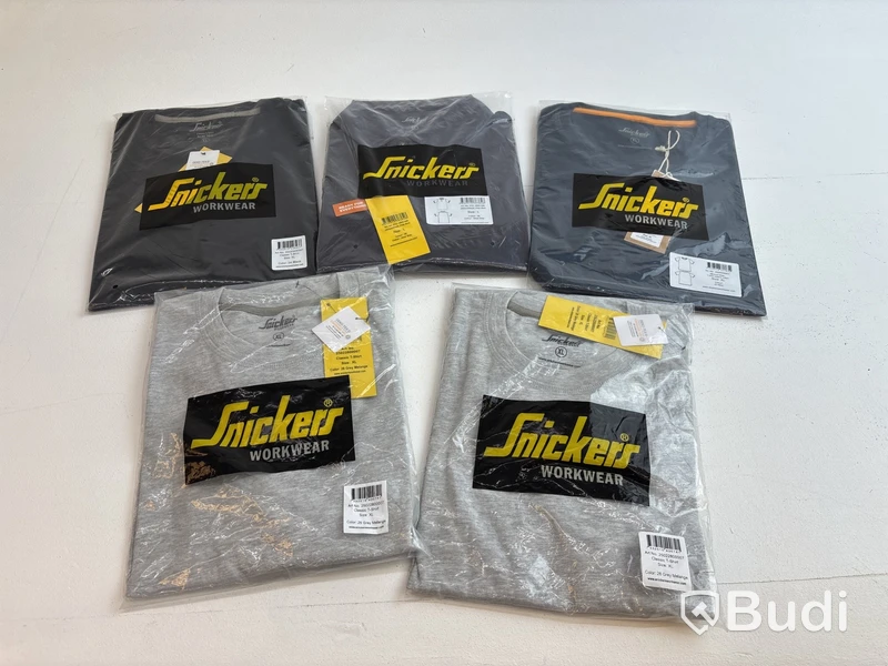 5 st. T-shirts Snickers, olika modeller och storlekar