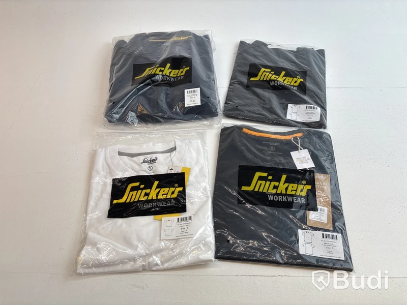 3 st. T-shirts och 1 st. Hoodie Snickers, olika modeller och färger, stl. S