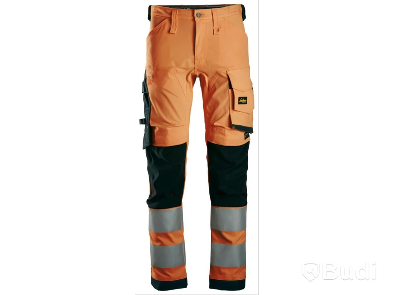 (NEW) SNICKERS 6343 WAIST TROUSERS ORANGE/BLACK HIGH-VIS CLASS 2 SIZE 56
