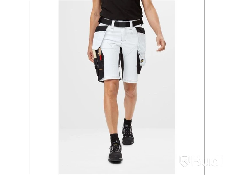 (NEW) WOMEN'S SHORTS 6147 WHITE/BLACK SIZE 40