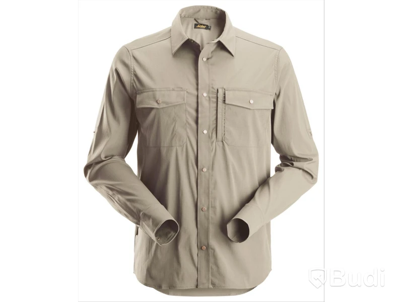 (NEW) SNICKERS 8521 LW LONG-SLEEVED SHIRT, KHAKI, SIZE XL