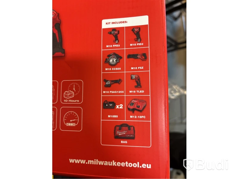KOMBIKIT  MILWAUKEE M18, FPP6E3-502B, 2X5,0AH, LADDARE