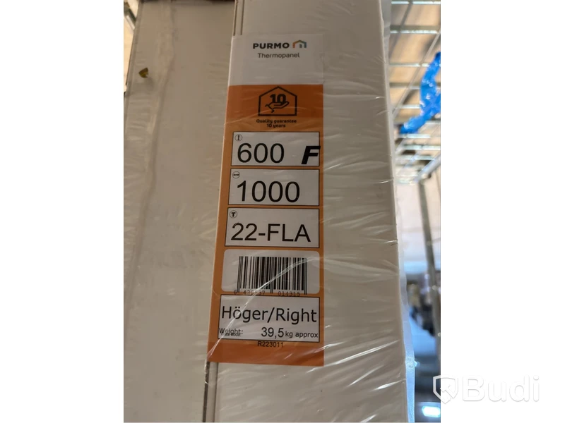Panelradiator TPV4 Plan 22 Höjd 600 mm Höger