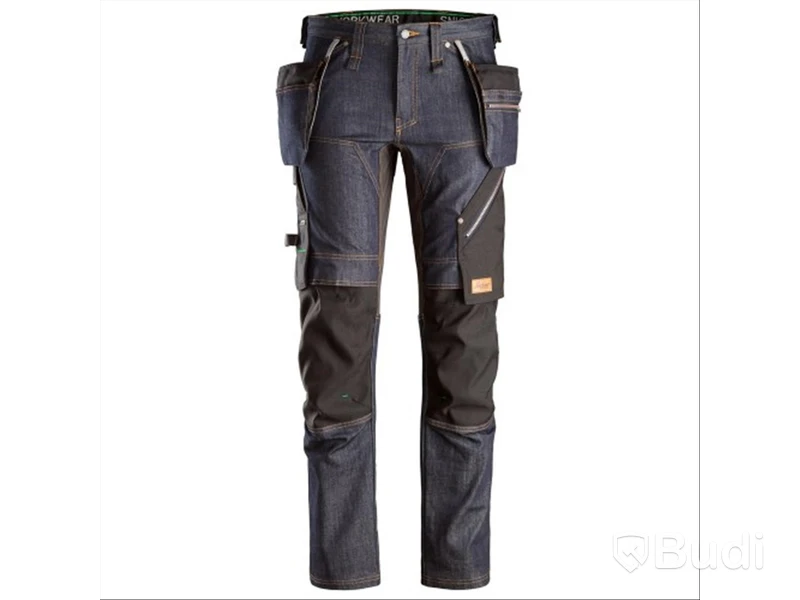 Midjebyxa stl 58 denim/svart, SNICKERS WORKWEAR 6955 FlexiWork