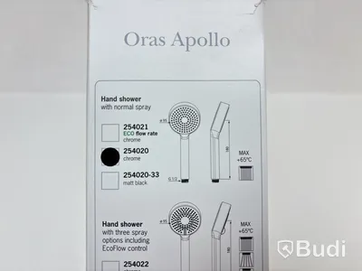 2 ST. ORAS APOLLO HANDDUSCH FRK, 95MM, ANTIKALK. 1-STRÅL, 254020