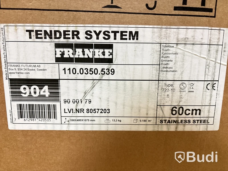 SPISKÅPA FRANKE TENDER 722-10 LÄGENHET