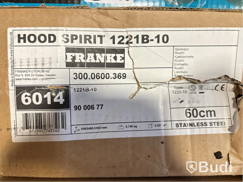 SPISKÅPA SPIRIT 60 RF, 1221B-10 LITEN VOLYMDEL RF, 60 CM