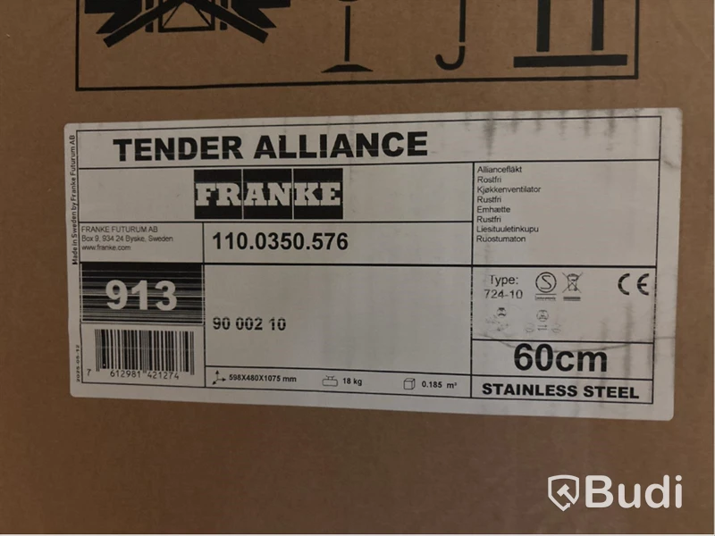 SPISFLÄKT FRANKE ALLIANCE TENDER 724-10 60 CM, ROSTFRI