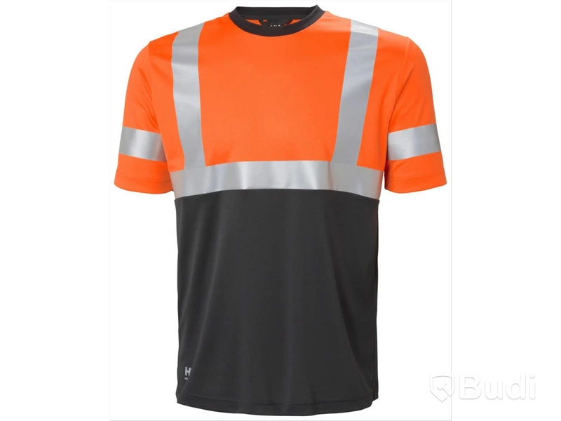 T-SHIRT HELLY HANSEN H 79254-269 ORANGE/SV, VARSEL KL1 ADDVIS STL. XS