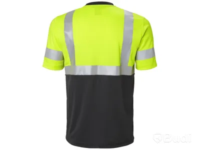 T-SHIRT HH 79254-369 GUL/SVART, VARSEL KL1 ADDVIS STL. S