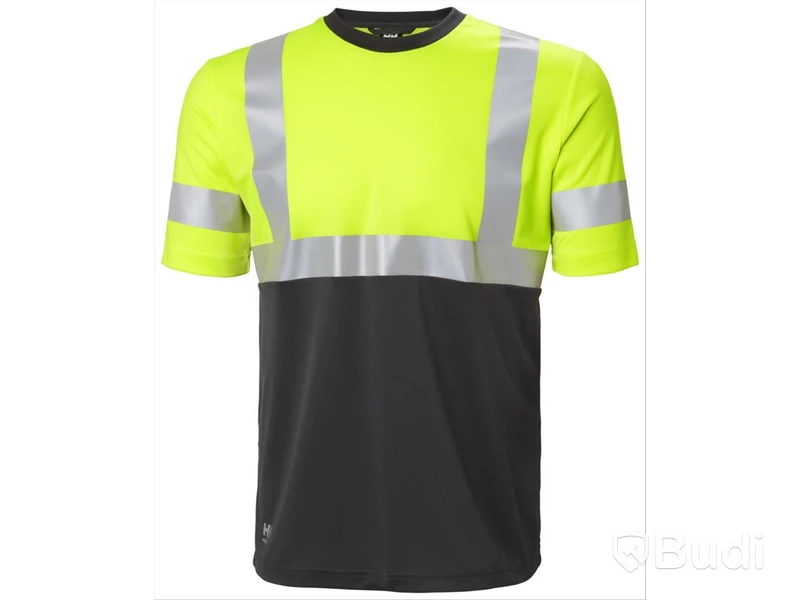 T-SHIRT HH 79254-369 GUL/SVART, VARSEL KL1 ADDVIS STL. S