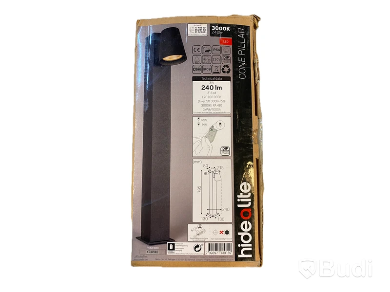 POLLARE HIDEALITE CONE PILLAR, 3W 240LM 3K ANTRACIT