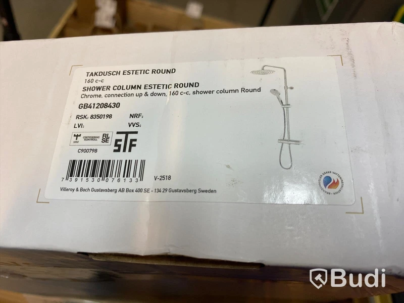 TAKDUSCHPAKET GBG ESTETIC, ROUND, 160CC, KROM