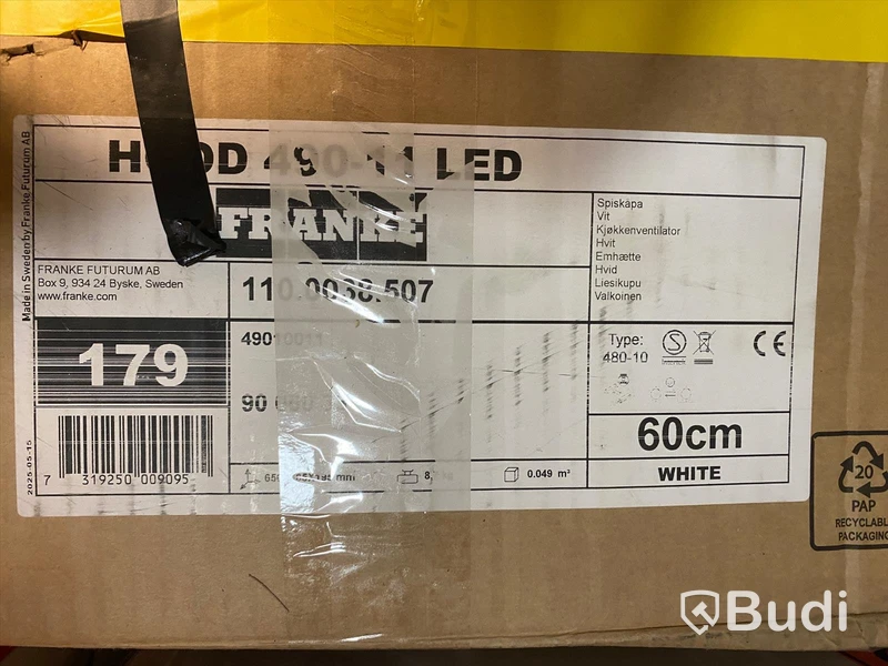 SPISKÅPA FRANKE HOOD 490-11, 60CM VIT