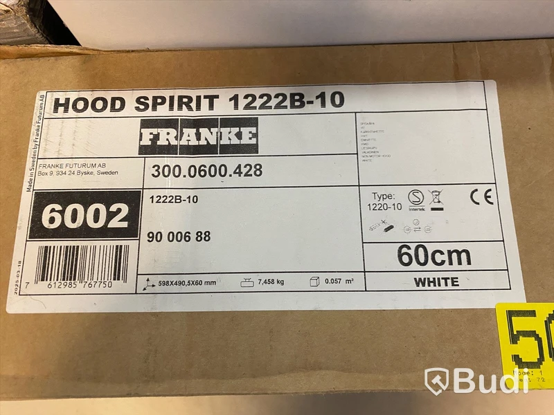 SPISKÅPA FRANKE FUTURUM SPIRIT 1222B-10, 60CM VIT