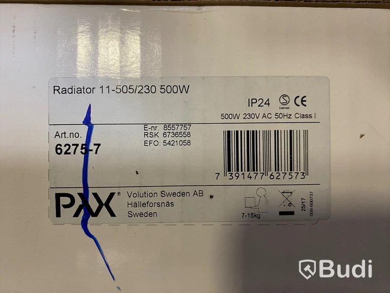 RADIOATOR PAX 11-505/230 500W