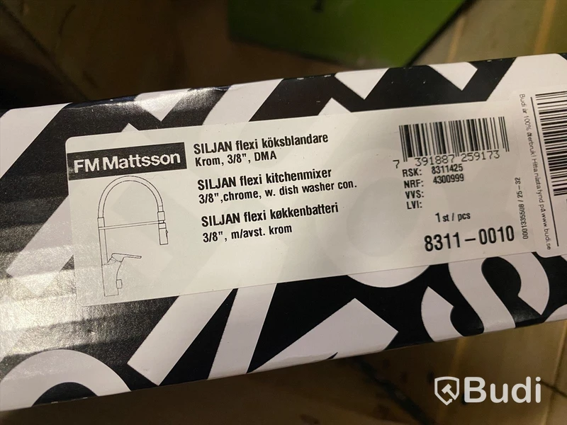 KÖKSBLANDARE FM MATTSSON SILJAN FLEXI, KROM, MED DISKMASKINAVSTÄNGNING