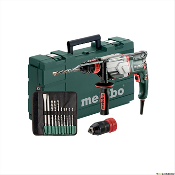 (NY) Metabo 600697510 UHE 2660-2 Quick SET Multi-hammer + Quick-clamping chuck  800 watts 18 Nm 2.8 Joule + 10-piece drill/chisel set