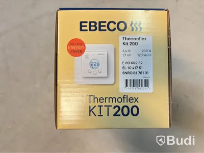 VÄRMEKABEL MATTA INKLUSIVE TERMOSTAT EBECO, THERMOFLEX KIT 200, 1.7 M2