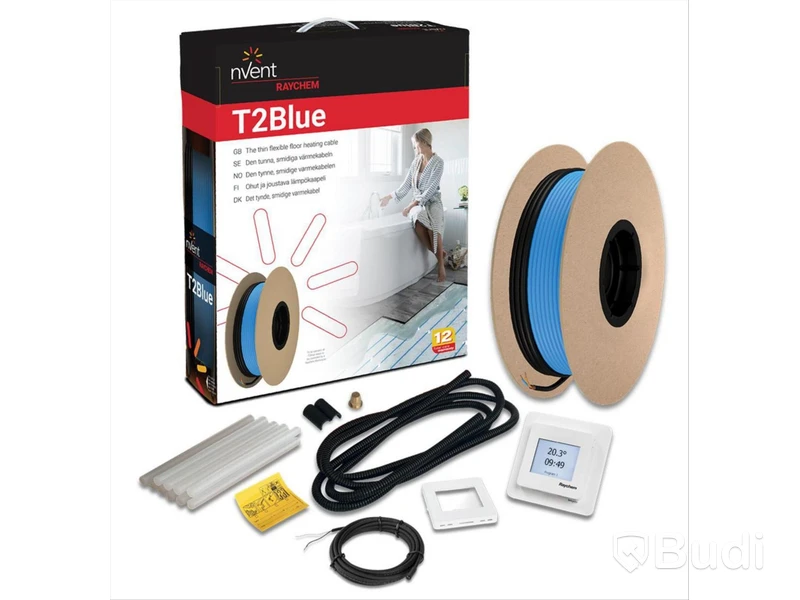 VÄRMEKABELPAKET NVENT, RAYCHEM T2BLUE 20W-57M-1130W TERM, R-BL-C-57M/SENZ
