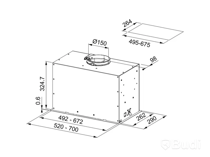 SPISFLÄKT FRANKE, BOX EVO 52, VIT MATT