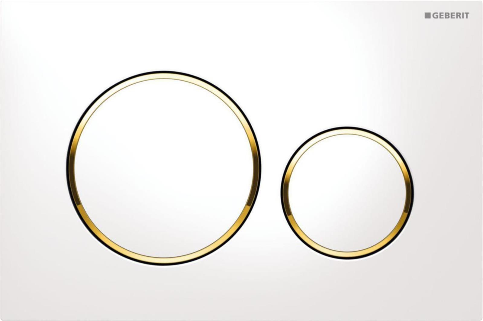 SPOLPLATTA GEBERIT, SIGMA20 (PLAST), VIT/FÖRGYLLD