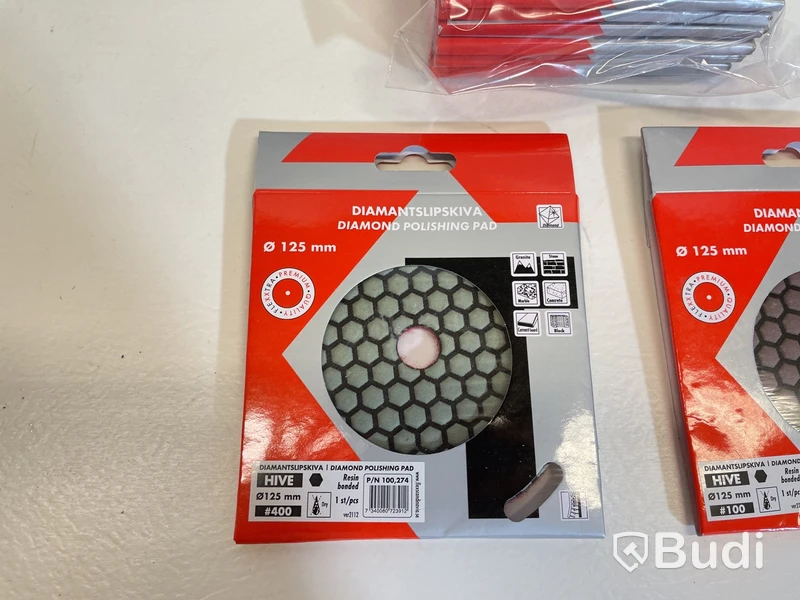 9 st. Diamantslipskiva Flextra 125 mm