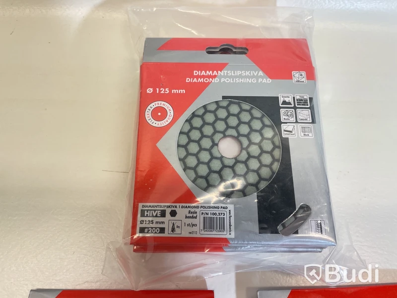 9 st. Diamantslipskiva Flextra 125 mm