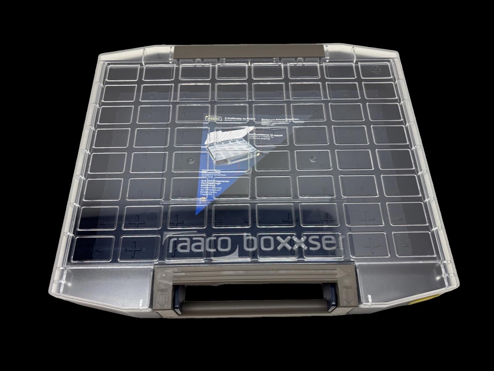 SORTIMENTBOX RAACO, BOXXSER 80, 8X8-0 MÖRKBLÅ/GRÅ