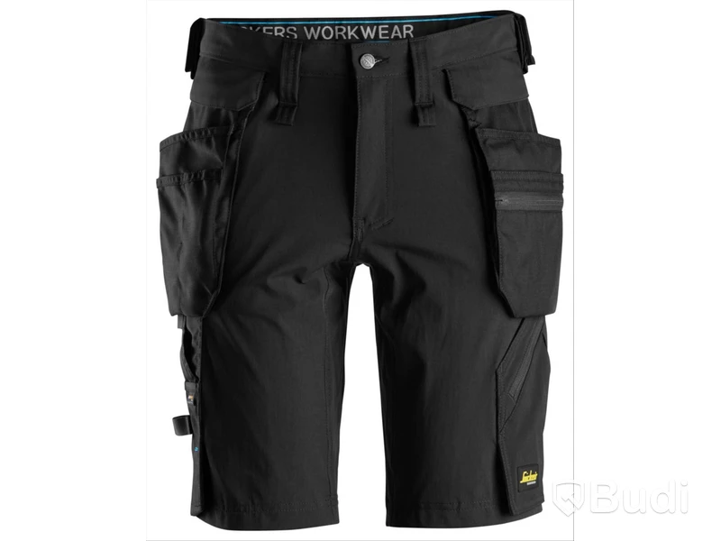 (NEW) SNICKERS 6108 WORK SHORTS, BLACK, LW HF, SIZE 62