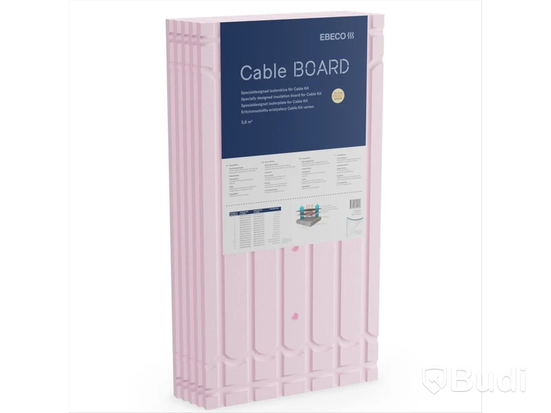 SPÅRAD ISOLERSKIVA EBECO CABLE BOARD (5-PACK), FÖR 3.6M2