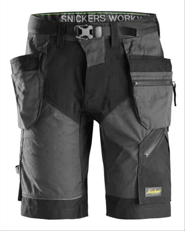 (NY) SHORTS SNICKERS 6904 GRÅ/SVART, STRETCH FW HF STL 52