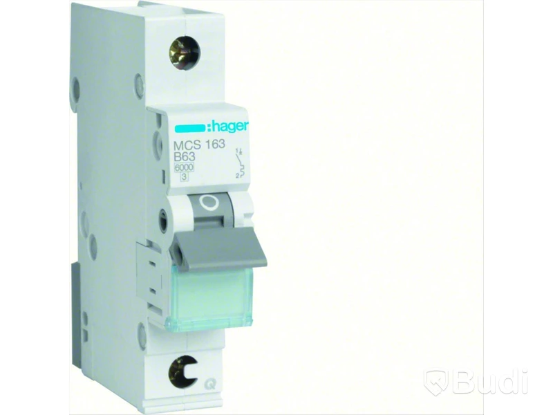 (NEW) 6 pcs. MINIATURE CIRCUIT BREAKERS, C-CURVE, 6KA 63A 1P, MCS163 QUICK CONNECT