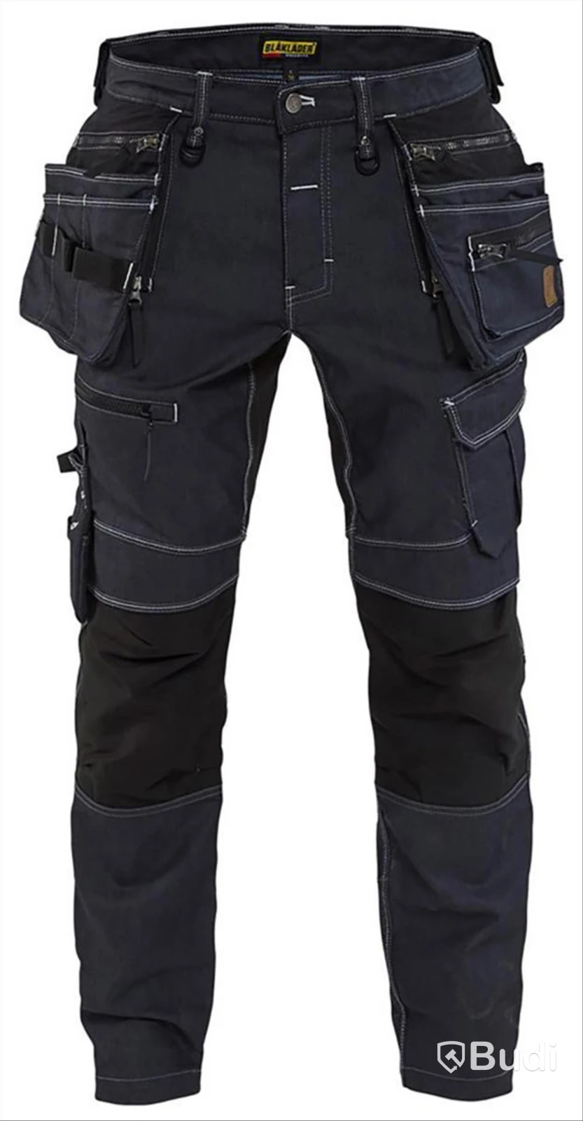 (NEW) 2 PCS. BLÅKLÄDER 1990-1141 WORK TROUSERS, NAVY/BLACK. SIZE C44
