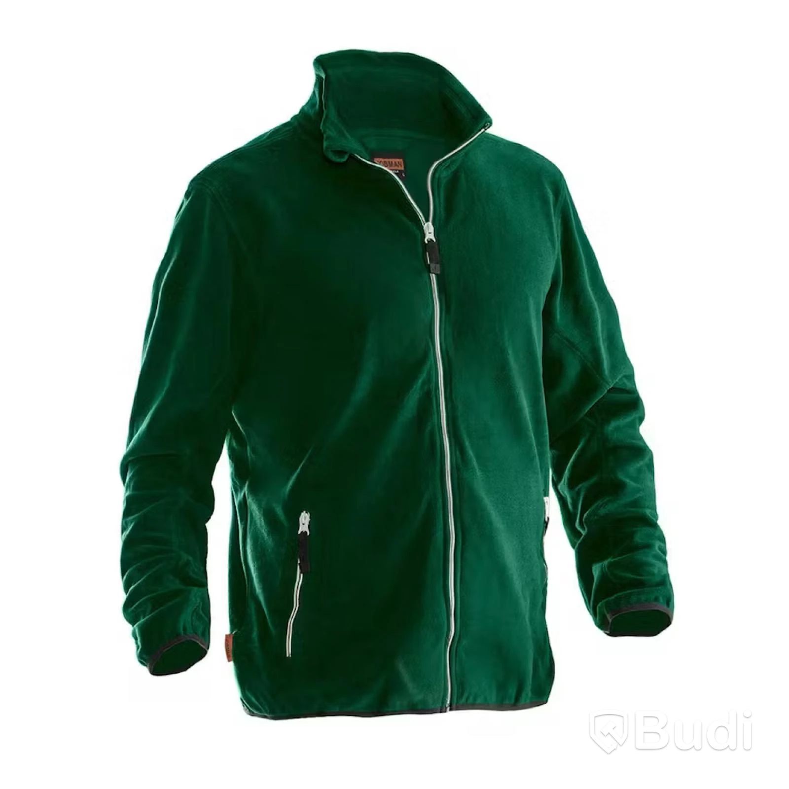 (NEW) 2 PCS. GREEN MICROFLEECE JACKETS, JOBMAN WORKWEAR, SIZE (L)