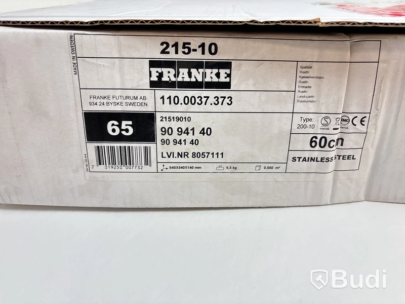 SPISFLÄKT FRANKE F215 60CM UNDERBYGGNADSKÖKSFLÄKT I ROSTFRITT STÅL.