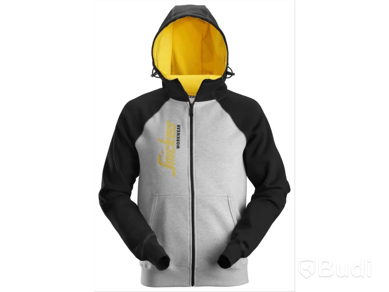 HOODIE SNICKERS 2888-2804, GRÅ/SVART, STL XS