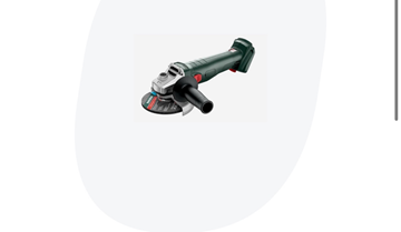 (NY) Metabo W 18 L 9-125 Vinkelslip utan batteri och laddare