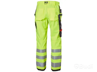 (NEW) HELLY HANSEN HI-VIS CRAFTSMAN TROUSERS, YELLOW, SIZE C58