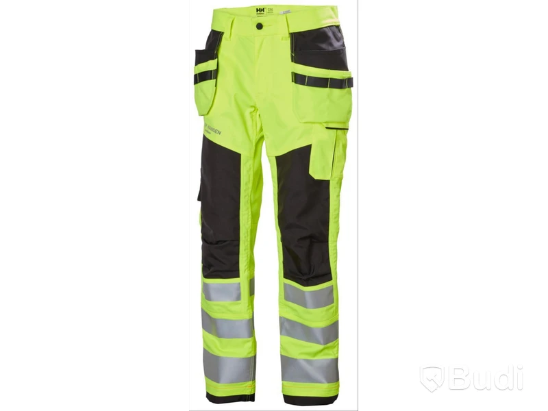 (NEW) HELLY HANSEN HI-VIS CRAFTSMAN TROUSERS, YELLOW, SIZE C58