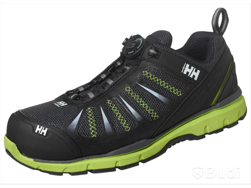 (NEW) HELLY HANSEN SAFETY SHOE, BLACK/LIME, SIZE 37