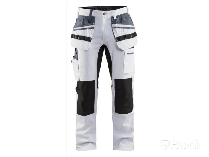 (NEW) PAINTER'S TROUSERS, BLÅKLÄDER, WHITE/BLACK, SIZE C48