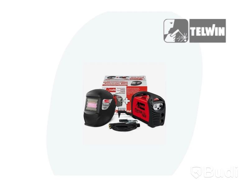 SVETSMASKIN TELWIN, MED TILLBEHÖR OCH SVETSHJÄLM