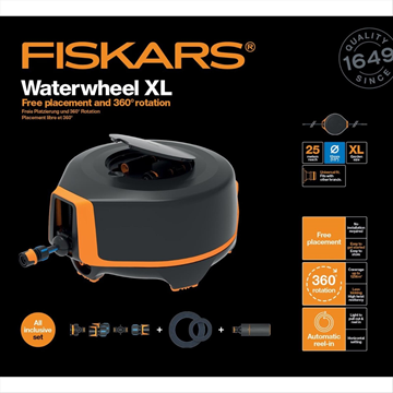 (NY) Fiskars Slangvinda Waterwheel Automatic XL 20m Slang