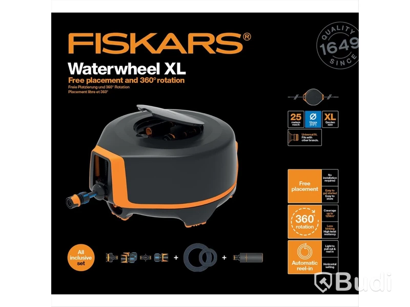 Fiskars Slangvinda Waterwheel Automatic XL 20m Slang