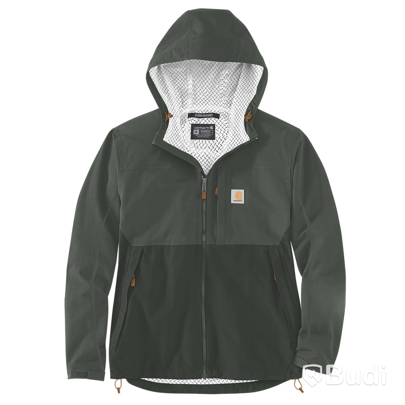 (NEW) CARHARTT JACKET, MONTEREY MEN'S RELAXED FIT, WIND FIGHTER JACKET, FORESTRY GREEN/DARK FORESTRY GREEN, SIZE XXL